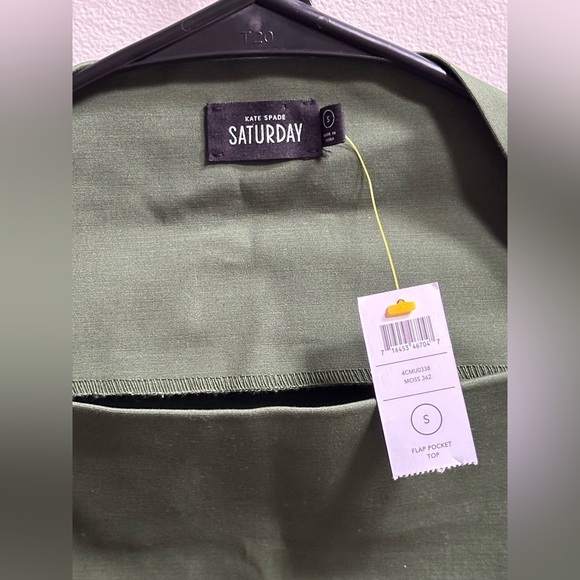 SOLD | Kate Spade Saturday Flat Pocket Blouse | Forest Green | Women’s S - Picture 3 of 9